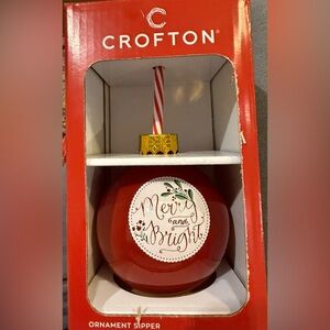 NIB Crofton Holiday Festive Red Ornament Sipper 13oz.